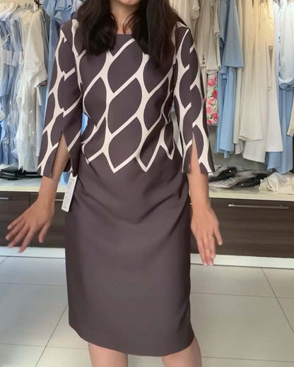 Kleid Casual Rundhals