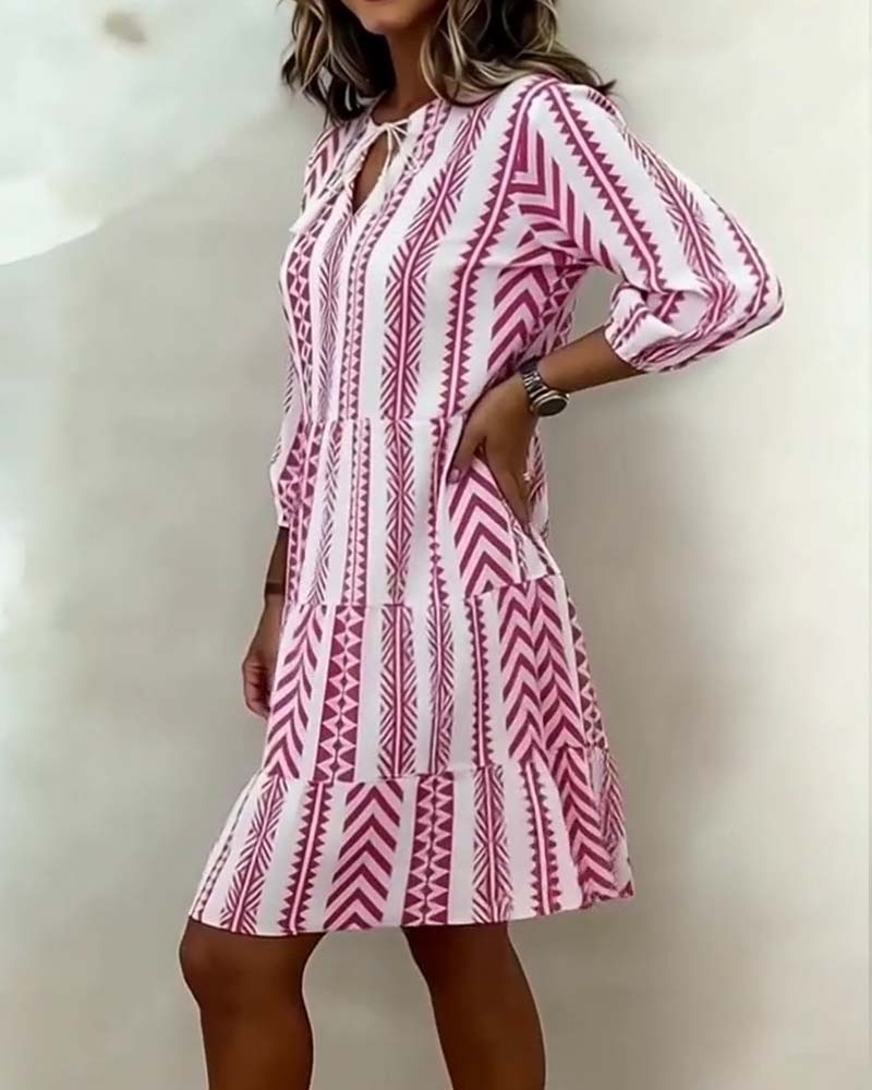 Kleid Geometrisches Muster Träger