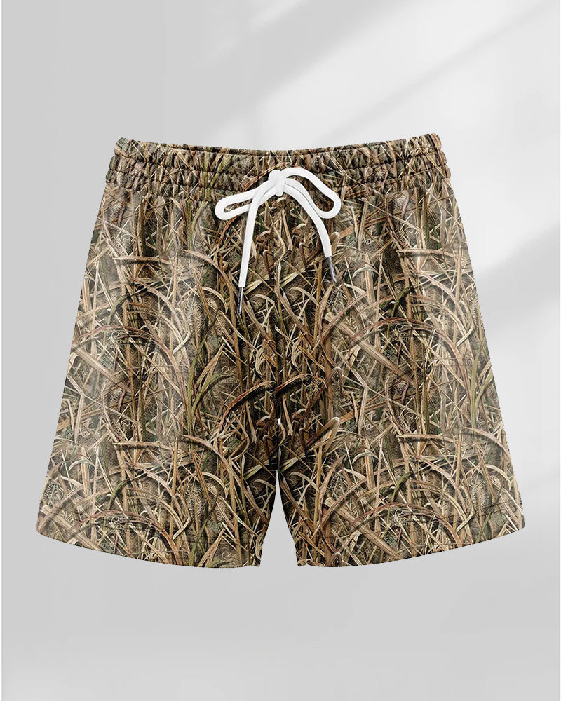 Knielange Shorts Mit Kordelzug – Lässig Bedruckt