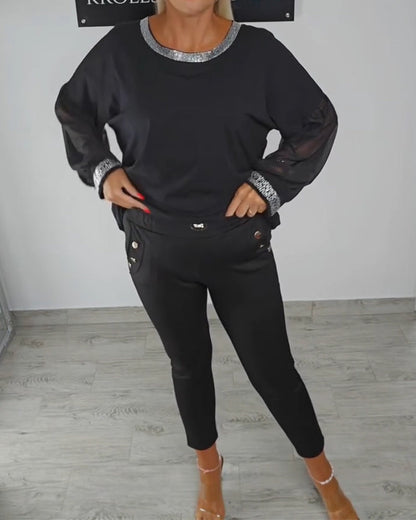 Top Mesh Heiß Diamant Modisch
