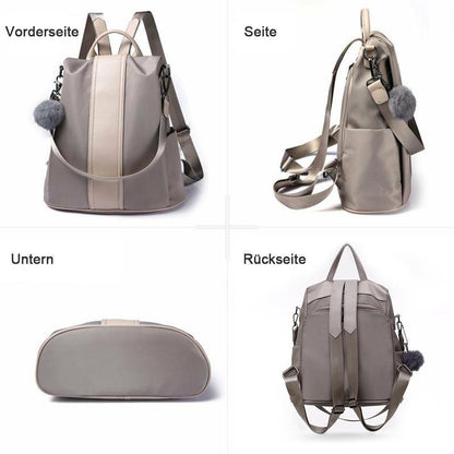 Antidiebstahle Doppelschultertasche Khaki