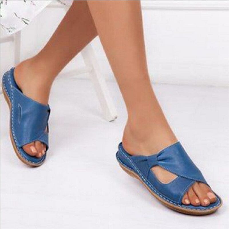 Frauen lässige tägliche bequeme Slip-On-Sandalen blau