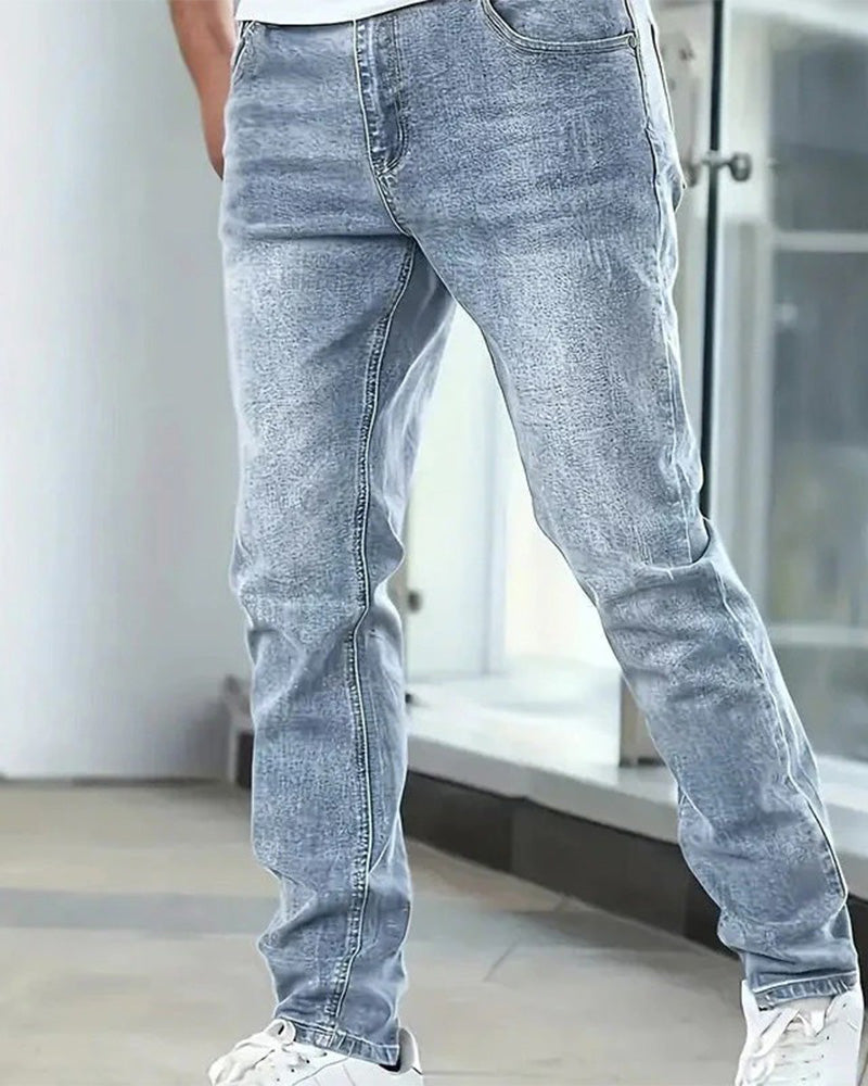 Jeans Herren Lässig Uni