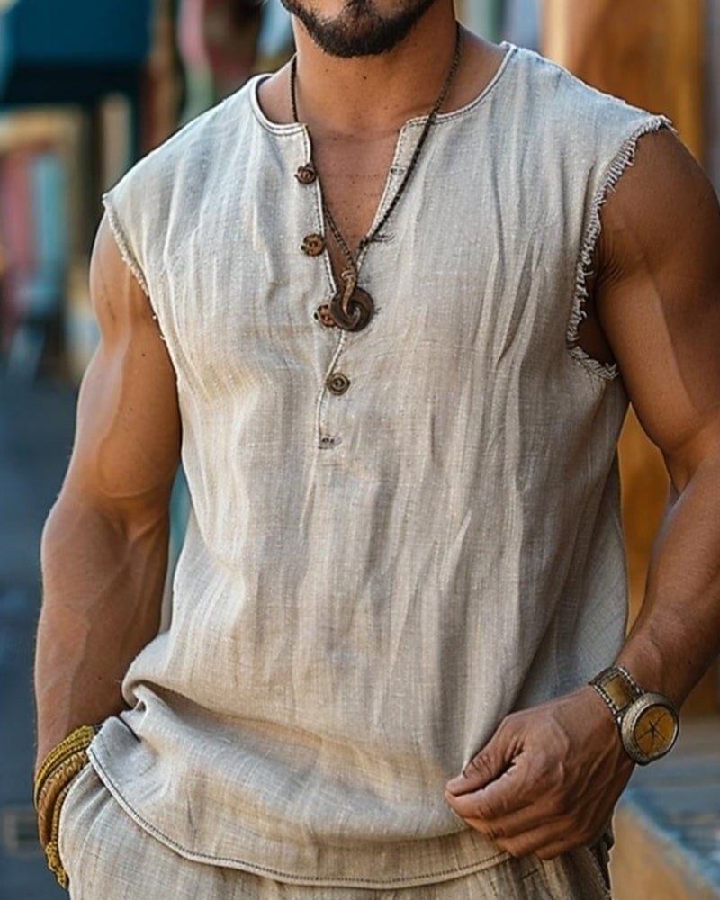 Tanktop Herren Lässig Einfarbig