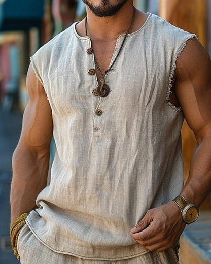 Tanktop Herren Lässig Einfarbig