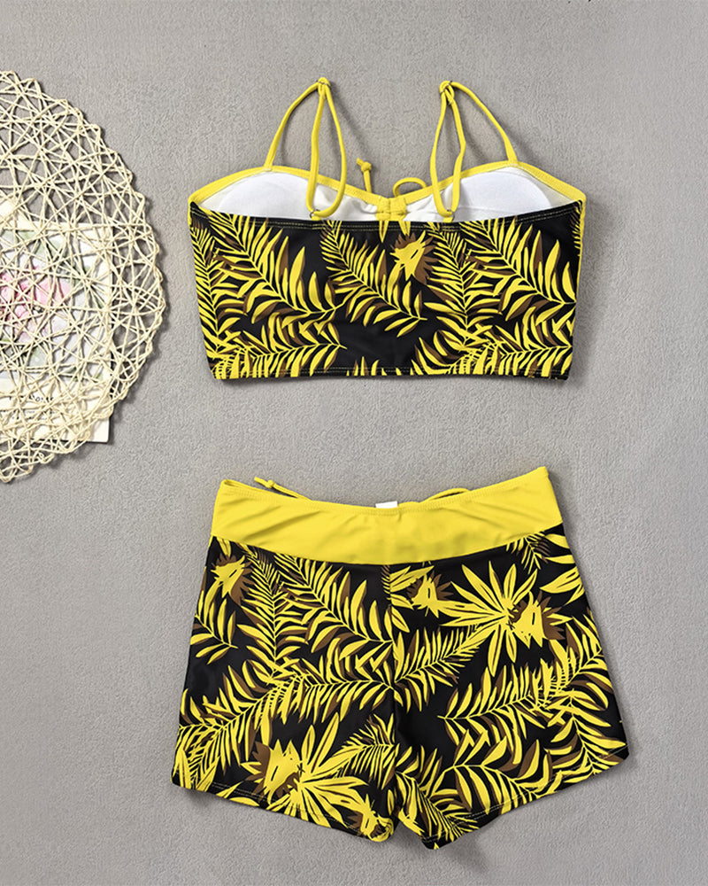 Bikini Hochtaillierte Boyleg Gedruckt