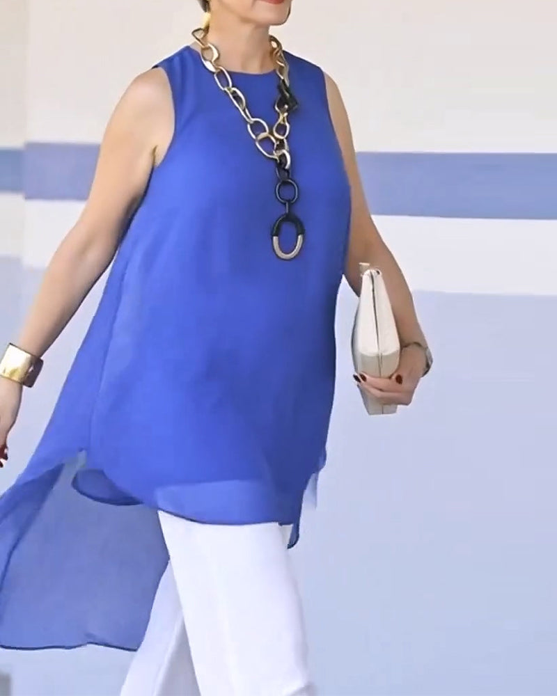 Tanktop A ärmellos asymmetrisch fließend