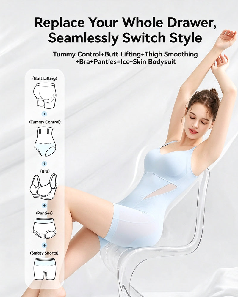 Kühlender Bauchkontroll Po-Lift Shapewear Bodysuit