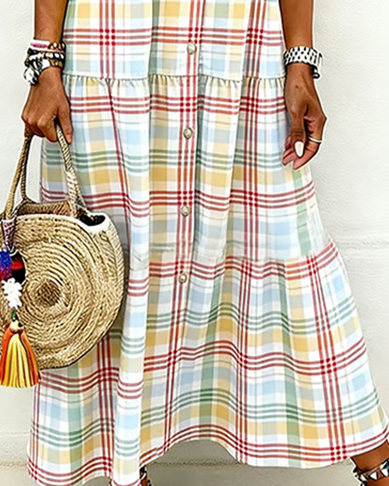 Kleid Casual Karo