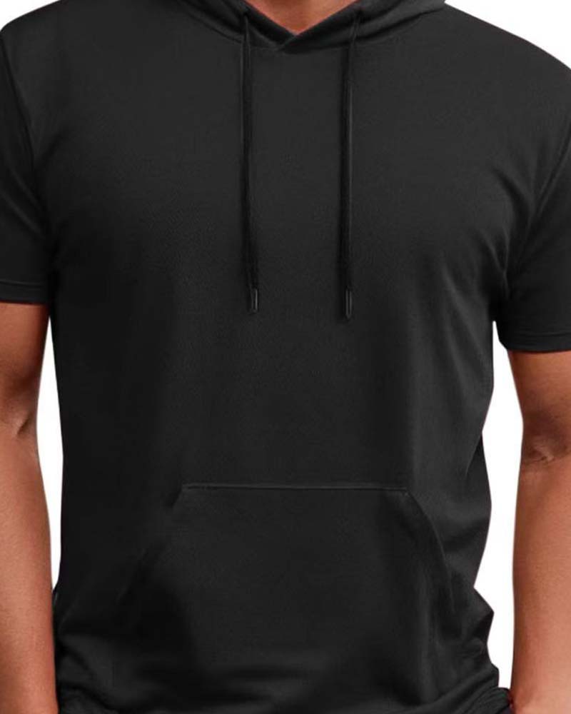 T-Shirt Kapuze Schnell Trocknen Kurzarm