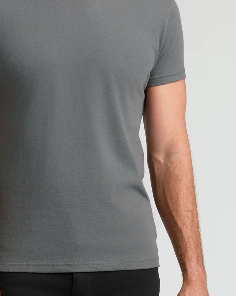Top Herren Unifarben Kurzarm