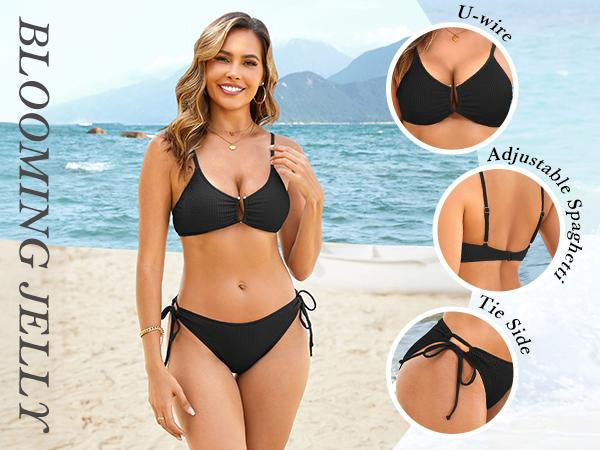 Bikini Damen Sexy Cheeky Hoher Schnitt