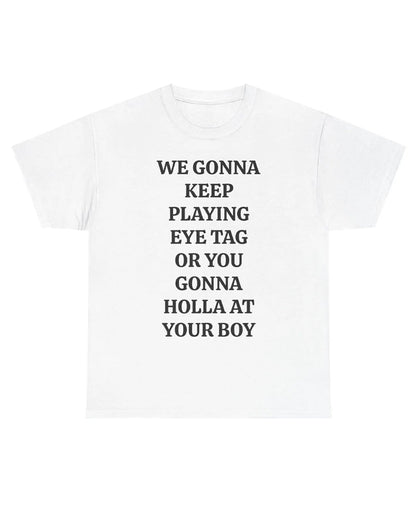 T-Shirt Mit Rundhalsausschnitt Und Buchstabenprint Kurzarm