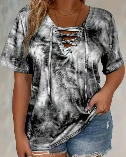 Bluse Tie-Dye Print