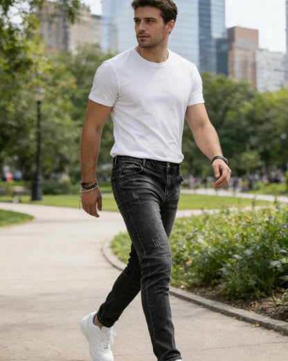 Jeans Herren Lässig Uni