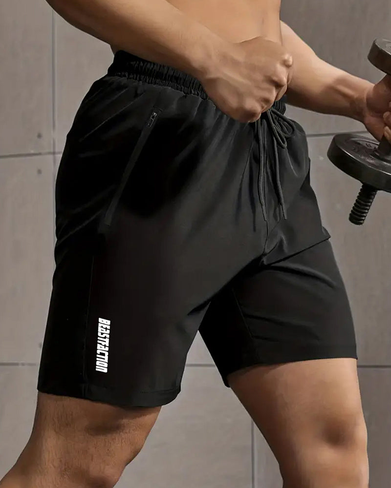 Herren Shorts Schnelltrocknend Reißverschlusstasche Sportlich