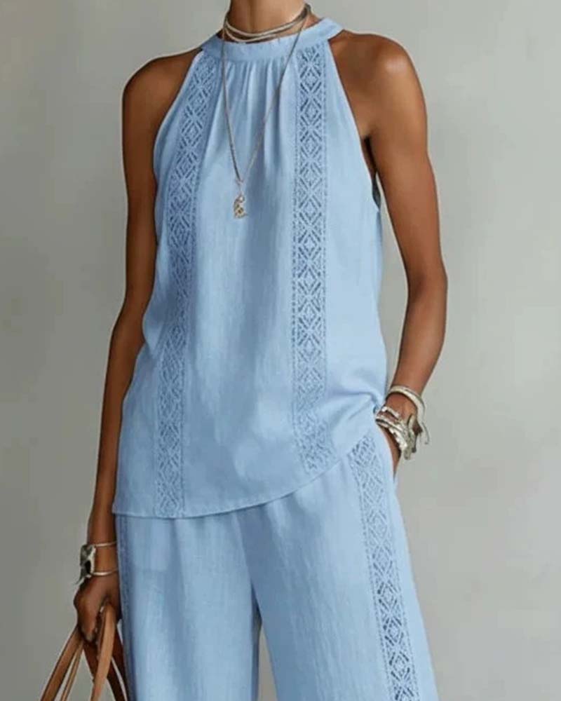 Zweiteiliger Set Hollow Out Halter