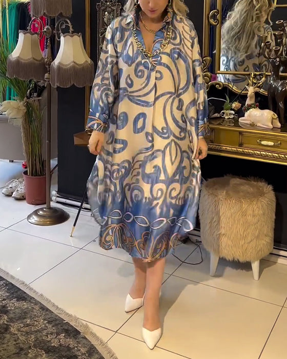 🥰49% Rabatt💃Lockeres und elegantes bedrucktes Kleid