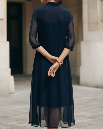 Elegantes A-Linien-Kleid Mit V-Ausschnitt