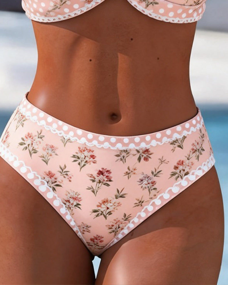 Bikini Trendy Blumen Print