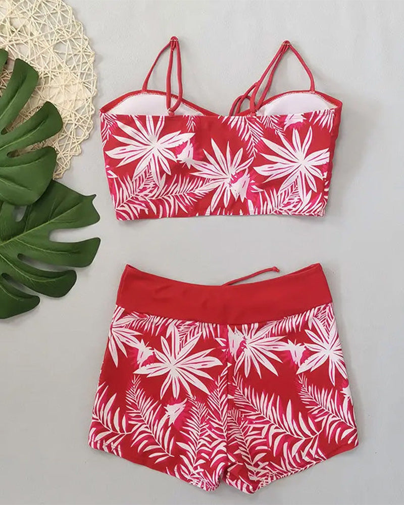 Bikini Hochtaillierte Boyleg Gedruckt