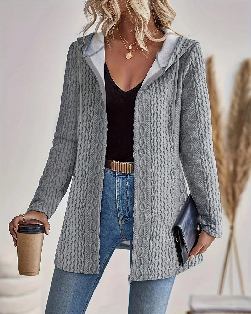 Mantel Twist Reißverschluss Cardigan
