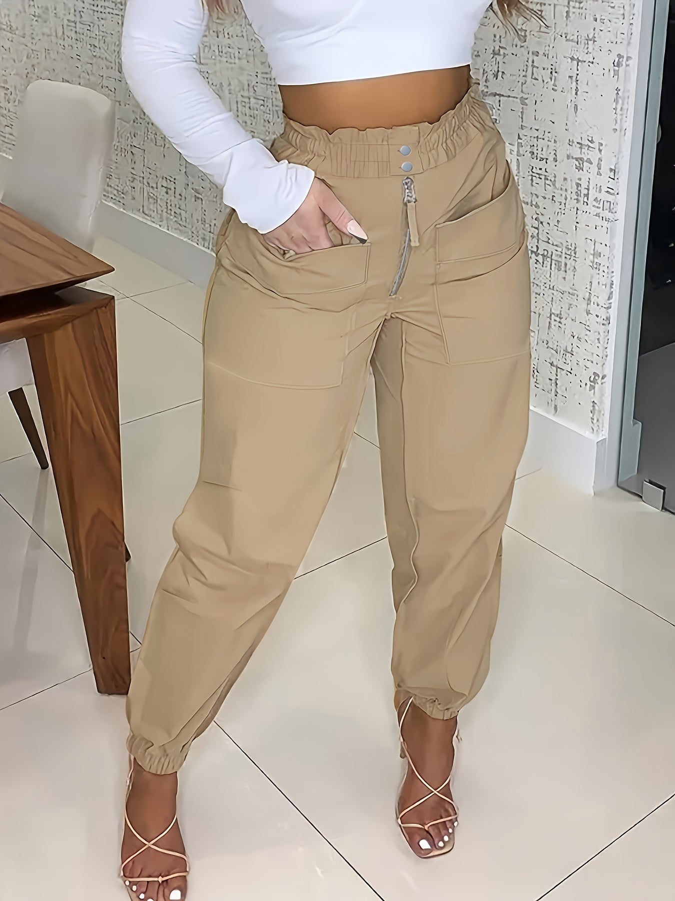 Beige Cargohose - Mila