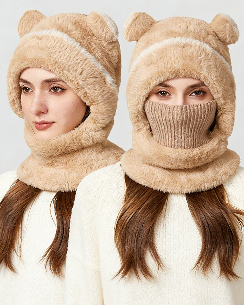 Integrierte Warme Strickmütze Für Herbst Und Winter