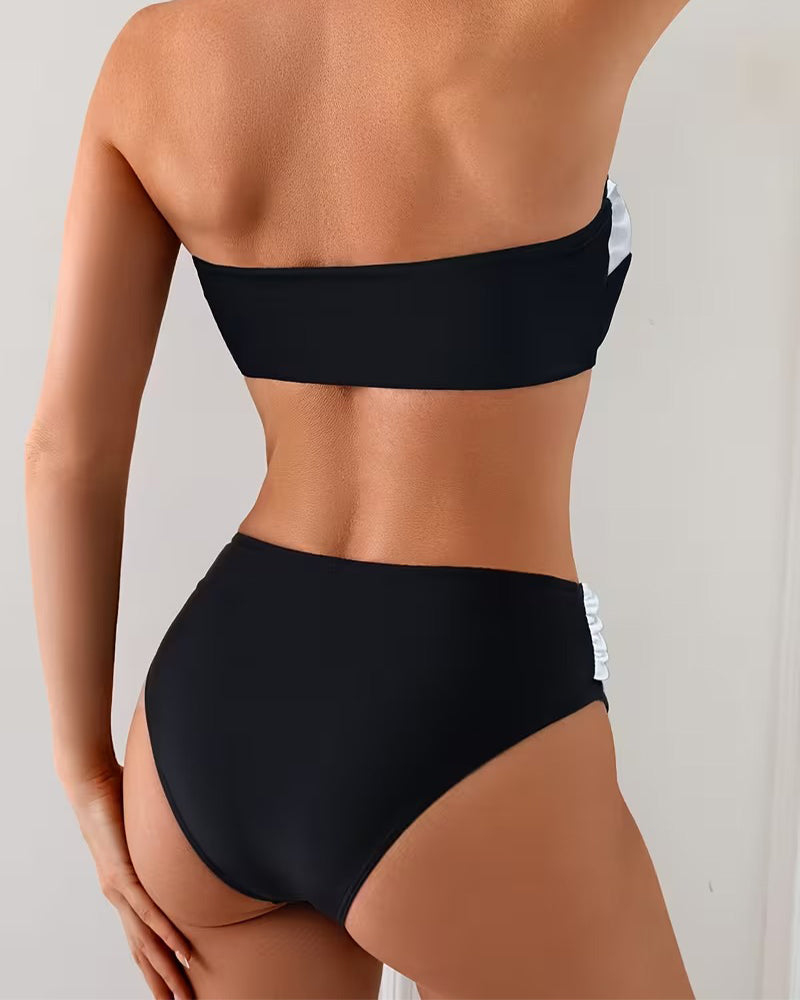 Bikini Stilvoller Kontrastfarbe