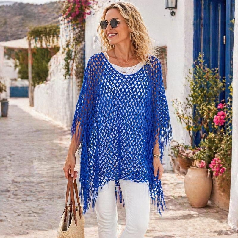 🏆 Last Day Special Price ! 💐Summer Metallic Crochet Cover-Up – Lightweight, Flowy & Effortlessly Stylish summer outfit