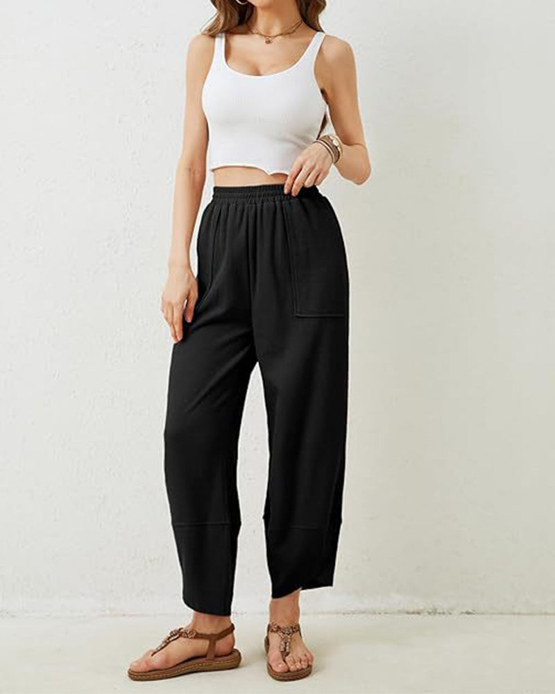 Hose Damen Haremshose Weites Bein