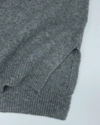 Pullover Rundhals Seite Schlitz