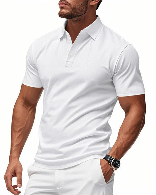 T-Shirt Herren Schnelltrocknend Kurzarm Revers