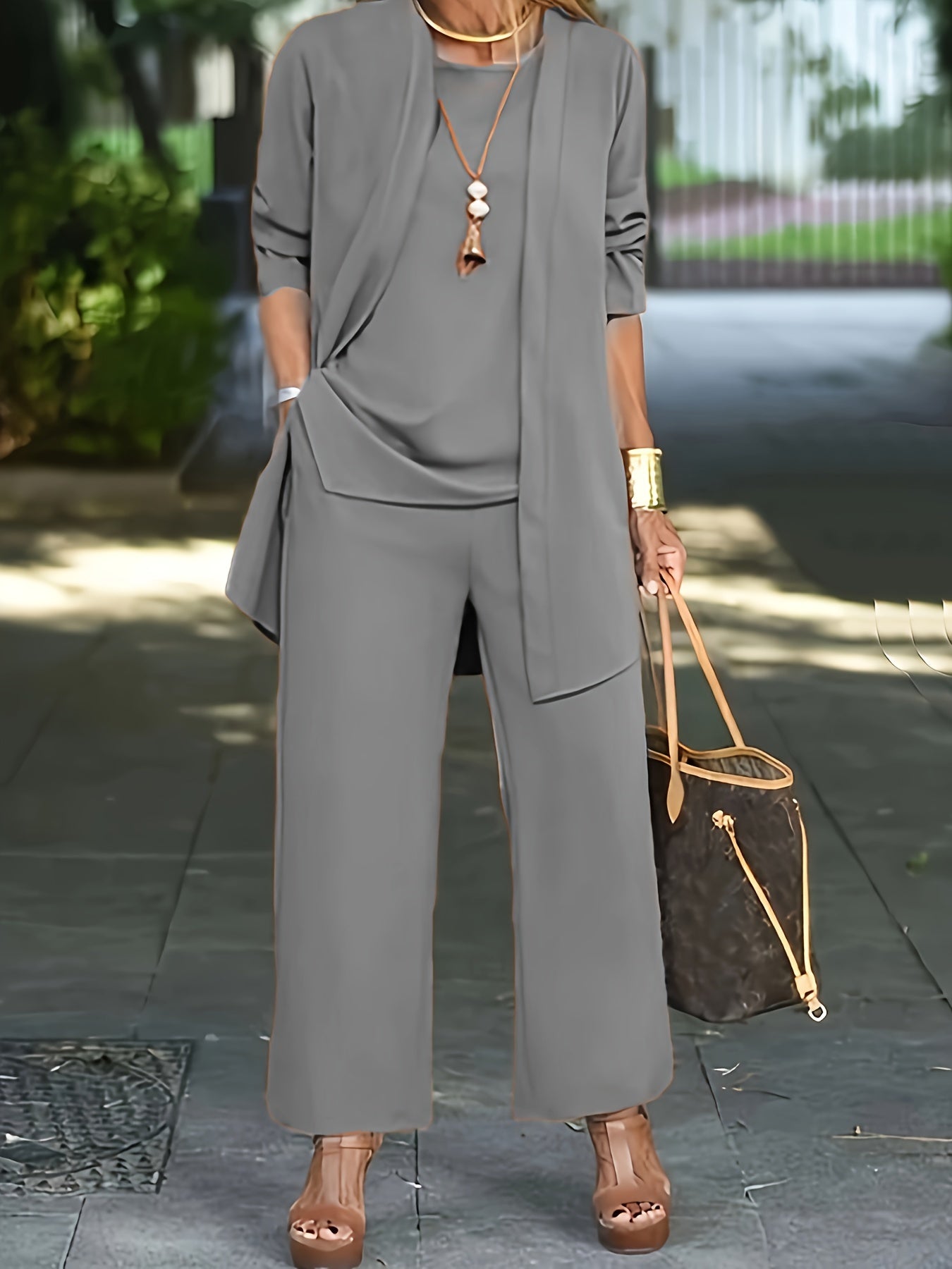 Grey leisure set with tunic – Eva