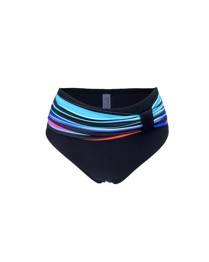 Bikini Regenbogen gestreift Colorblock Zweiteiler bedruckt