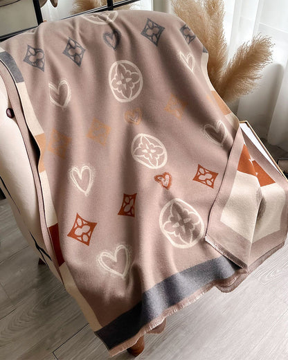 Schal Herz Geometrisch Mode Warm