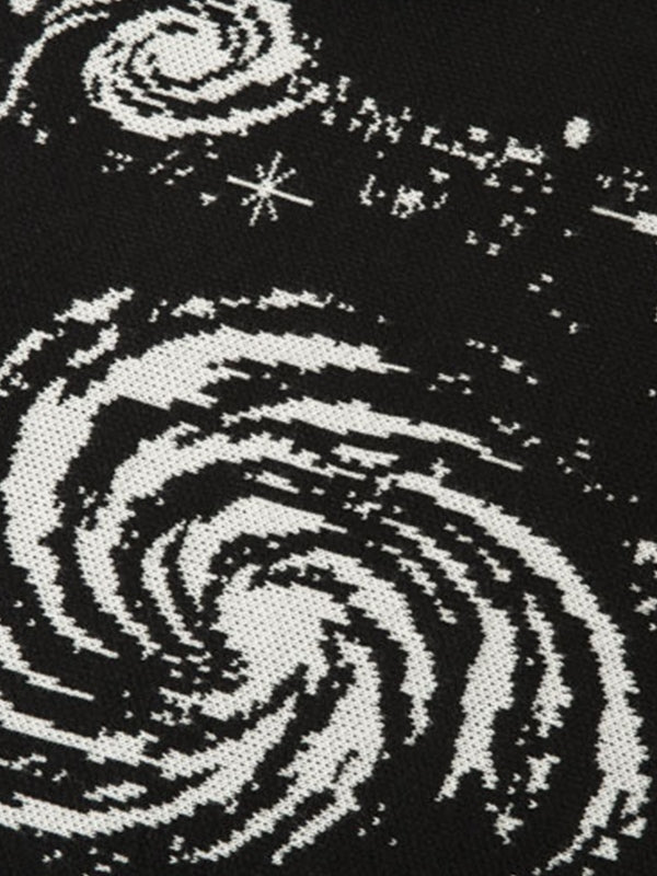 Mehrfarbiger Vintage Druck Zerrissener Pullover