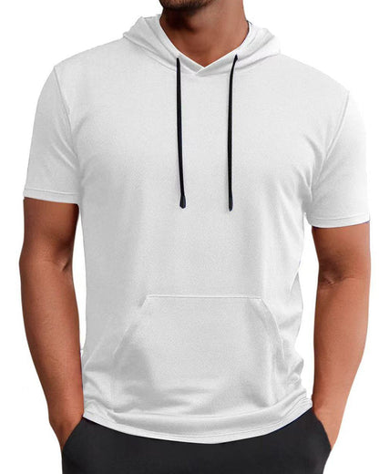 T-Shirt Kapuze Schnell Trocknen Kurzarm