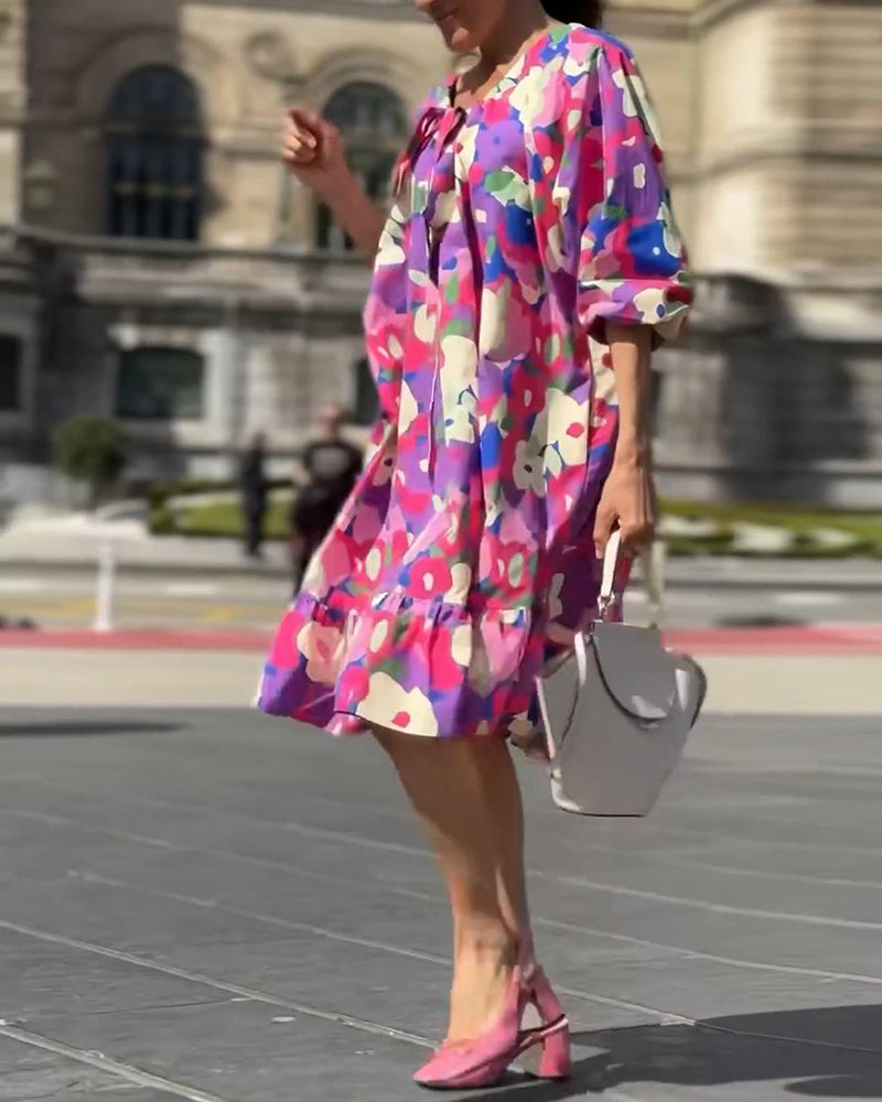 Kleid Blumen Straßenstil