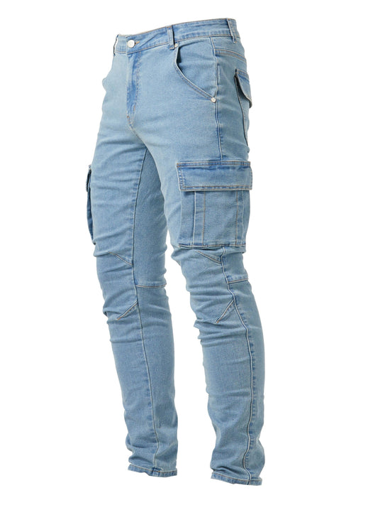 Light blue cargo jeans - Leon