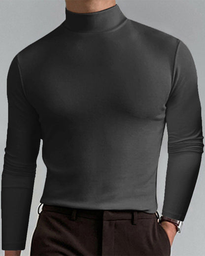 Herren Langarm T-Shirt Mit Schmalem Ausschnitt