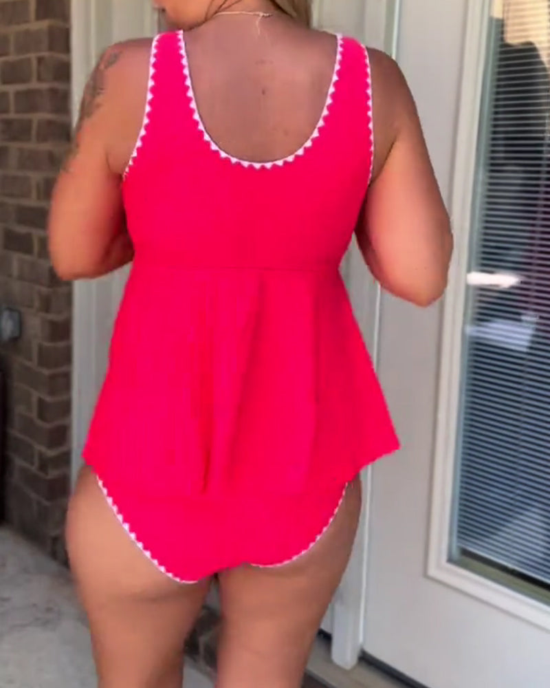 Tankini Stilvoller Kontrast Dreieck