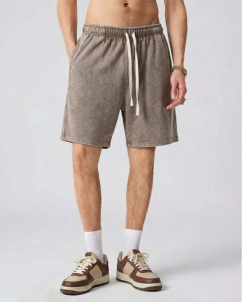 Shorts Gewaschen Vintage Terry Schlaufe