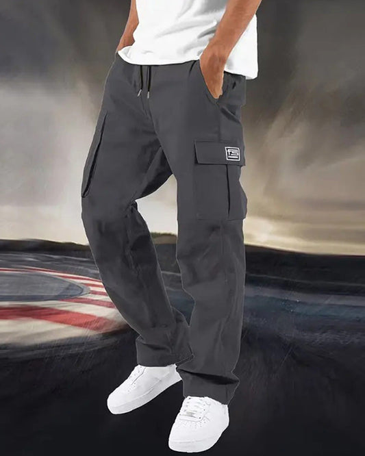 Herren Hose Multitasche Cargo Gerades Bein