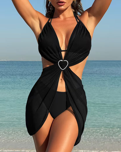 Bikini Sexy Halter Hals Mesh Anzug
