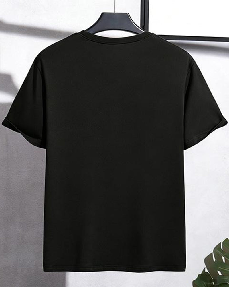 Herren T-Shirt Baumwolle Buchstabenprint
