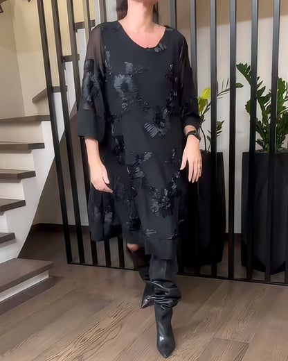 Kleid strapazierfähig bestickt lockere Passform