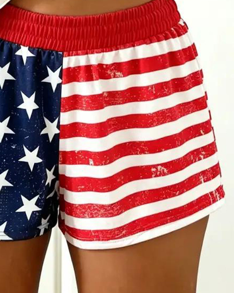 Hose Flagge Print Sport