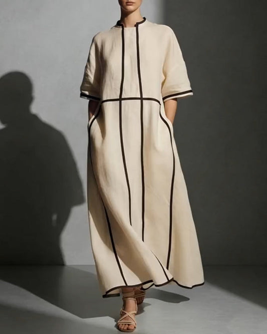 Kleid Farbblock Locker Urlaub