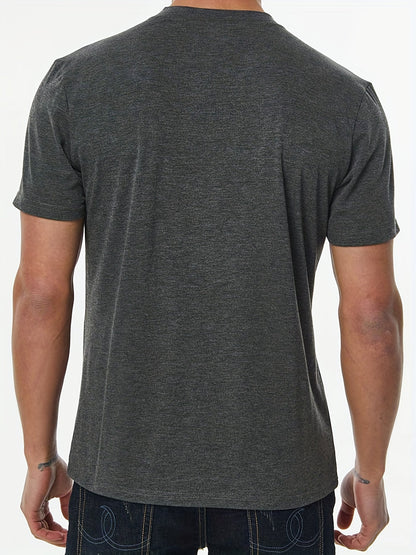 Blue Henley T-Shirt - Chris